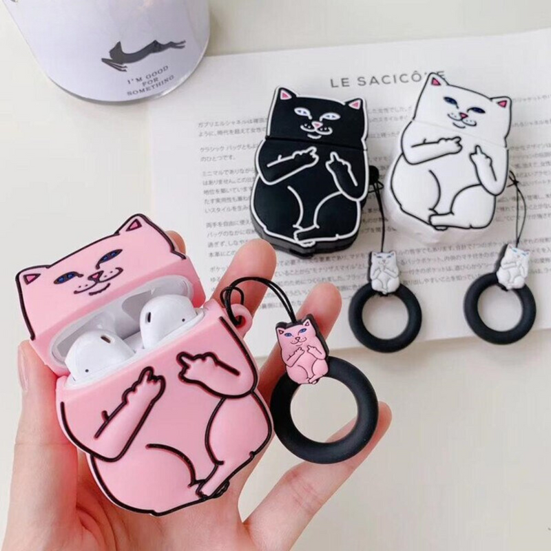 Cartoon Cat AirPods Case